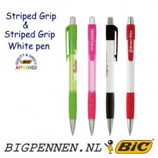 Striped Grip & White Striped Grip pen approved by BIC® incl. opdruk