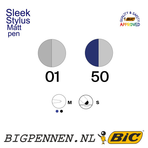 Sleek stylus Matt approved by bic balpen bedrukken kleuren