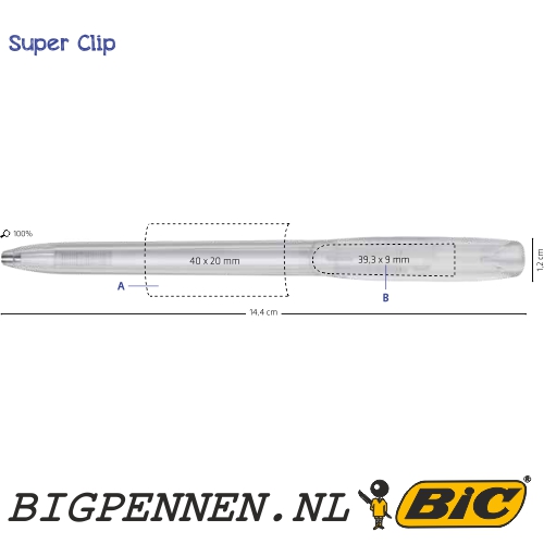 BIC® Super Clip balpen - Afbeelding 3